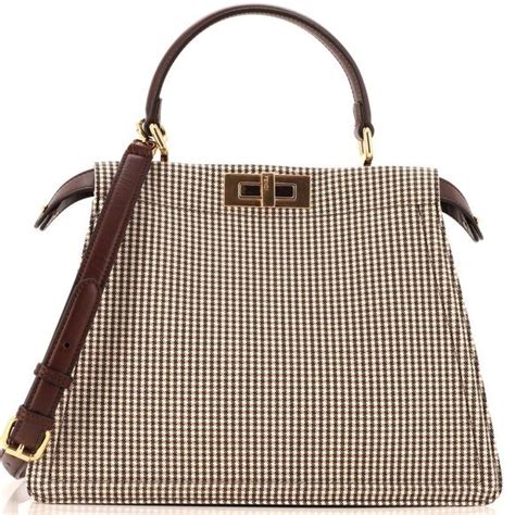 fendi houndstooth|fendi peekaboo.